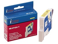 iColor Patrone für EPSON (ersetzt T04244010), yellow; Kompatible Druckerpatronen für Canon-Tintenstrahldrucker 