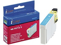 iColor Tintenpatrone für EPSON (ersetzt T07124010), cyan; Kompatible Druckerpatronen für Brother-Tintenstrahldrucker 