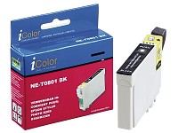 iColor Patrone für EPSON (ersetzt T08014010), black; Kompatible Druckerpatronen für Canon-Tintenstrahldrucker 