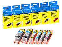 iColor Spar-ColorPack CANON (ersetzt CLI-551BK/C/M/Y & 2x PGI-550BK) mit Chip; Kompatible Druckerpatronen für Epson Tintenstrahldrucker 
