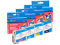 iColor Tintenpatronen-Color-Pack für Epson (ersetzt T3476 / 34XL), BK/C/M/Y; Kompatible Druckerpatronen für Epson Tintenstrahldrucker Kompatible Druckerpatronen für Epson Tintenstrahldrucker Kompatible Druckerpatronen für Epson Tintenstrahldrucker 