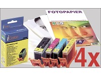 iColor SuperColorPack für CANON (ersetzt BCI-3eBK/C/M/Y); Kompatible Toner-Cartridges für Brother-Laserdrucker 