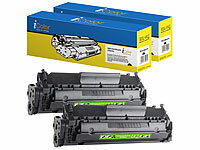 iColor HP Q2612A / No.12A Toner Kompatibel, 2er-Set, black (schwarz); Kompatible Toner-Cartridges für Brother-Laserdrucker 