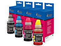 iColor Nachfüll-Tinten ColorPack für Epson, ersetzt Epson T6641-44, BK/C/M/Y; Kompatible Druckerpatronen für Epson Tintenstrahldrucker 