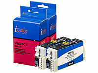 iColor 2er-Set Tintenpatronen für Epson (ersetzt Epson 408XLBK), black; Kompatible Toner-Cartridges für HP-Laserdrucker 