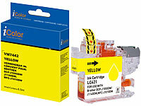 iColor Tinte yellow, ersetzt Brother LC421Y; Kompatible Druckerpatronen für Canon-Tintenstrahldrucker Kompatible Druckerpatronen für Canon-Tintenstrahldrucker 