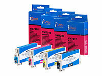iColor Patronen für Epson (ersetzt 405XL) in black, cyan, magenta, yellow; Kompatible Toner-Cartridges für HP-Laserdrucker 