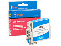 iColor Tintenpatrone für Epson-Drucker (ersetzt T3472 / 34XL), cyan, 14 ml